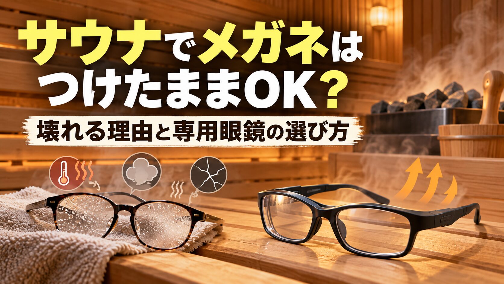 サウナでメガネはつけたままOK？専用メガネの選び方